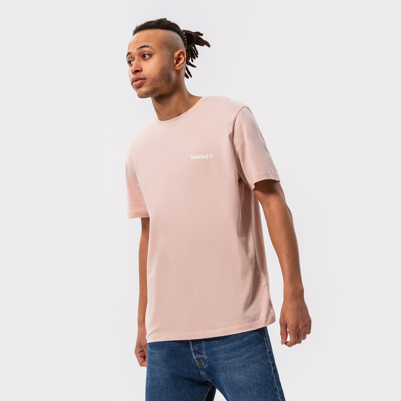 Мъжка тениска TIMBERLAND ТЕНИСКА SMALL LOGO PRINT tb0a5pgz6621 цвят розов