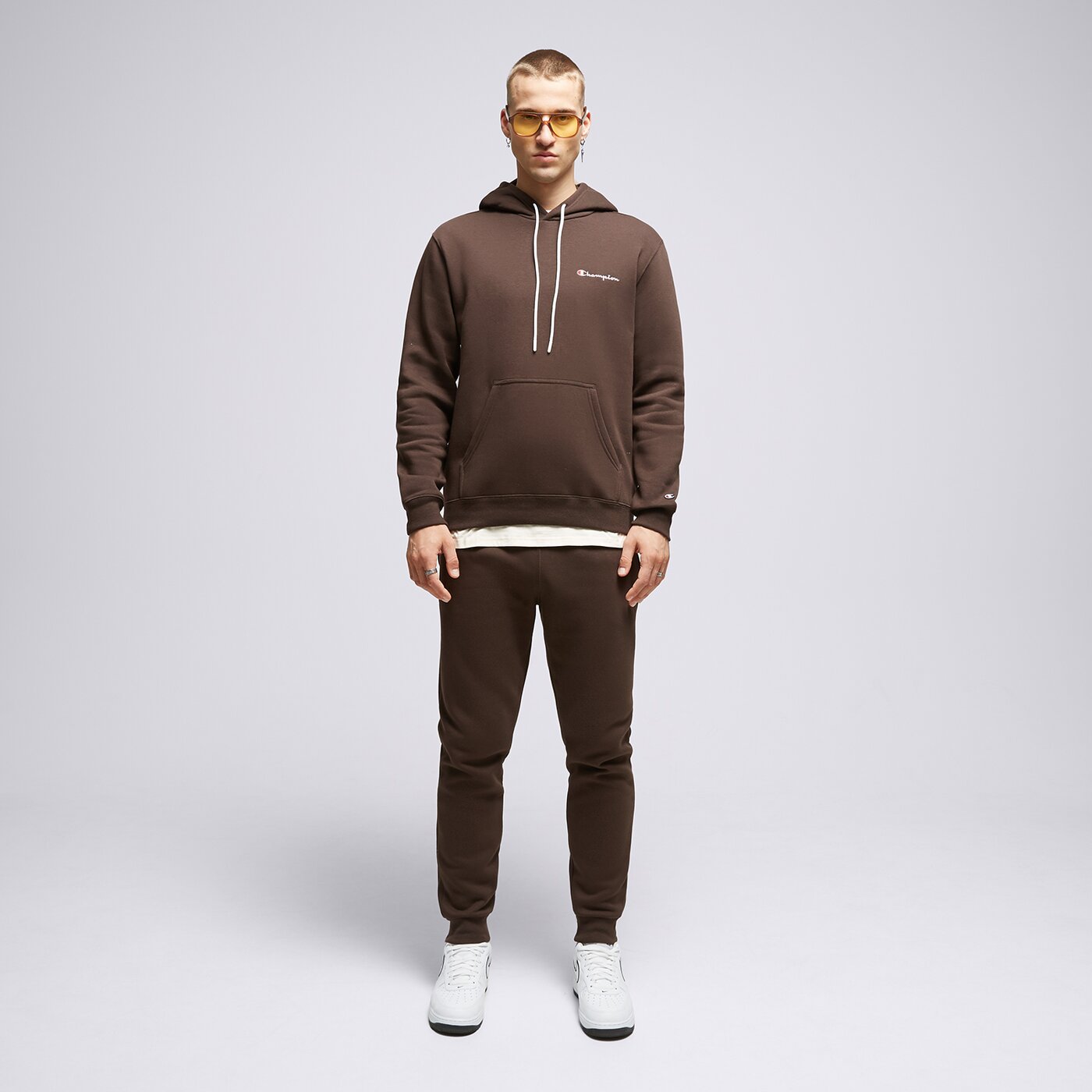 Мъжки суичър CHAMPION СУИТЧЪР С КАЧУЛКА HOODED SWEATSHIRT 219208ms548 цвят кафяв