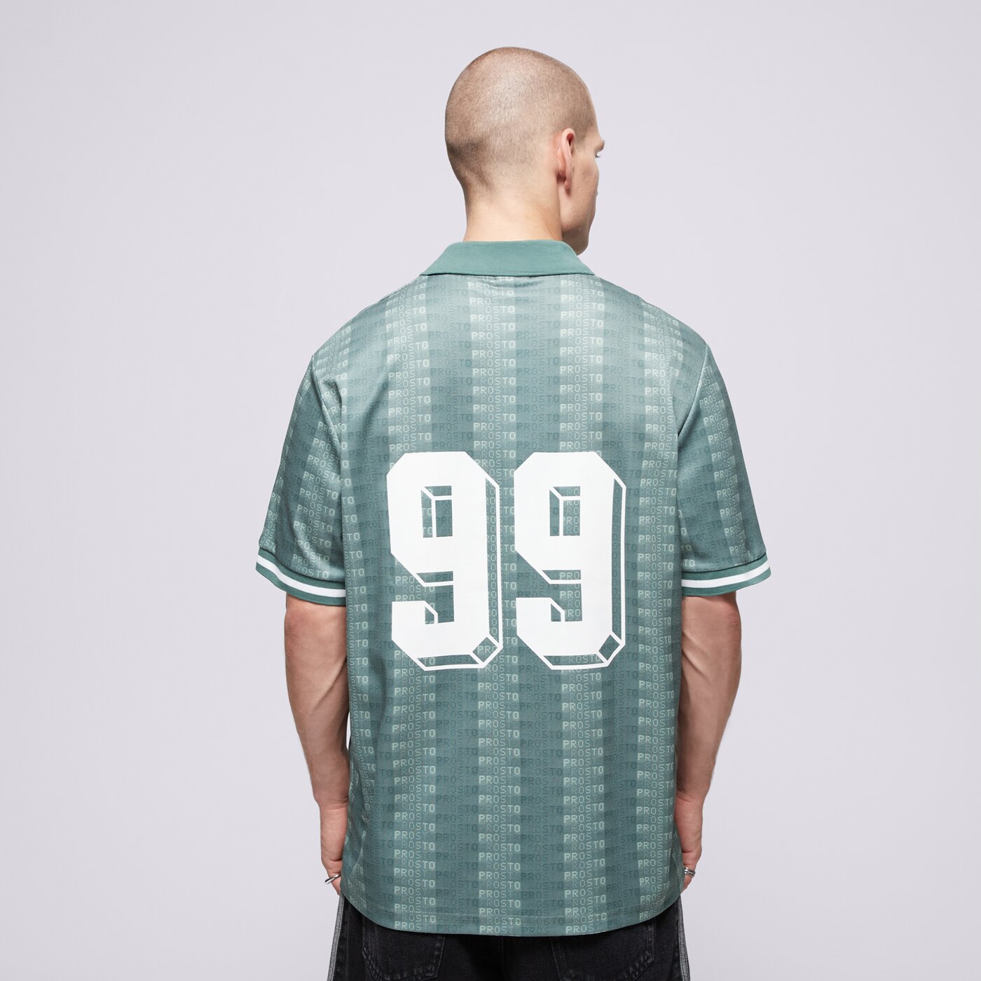 Мъжка тениска PROSTO ТЕНИСКА ТИП ПОЛО GLAST kl251mtee1301 цвят зелен