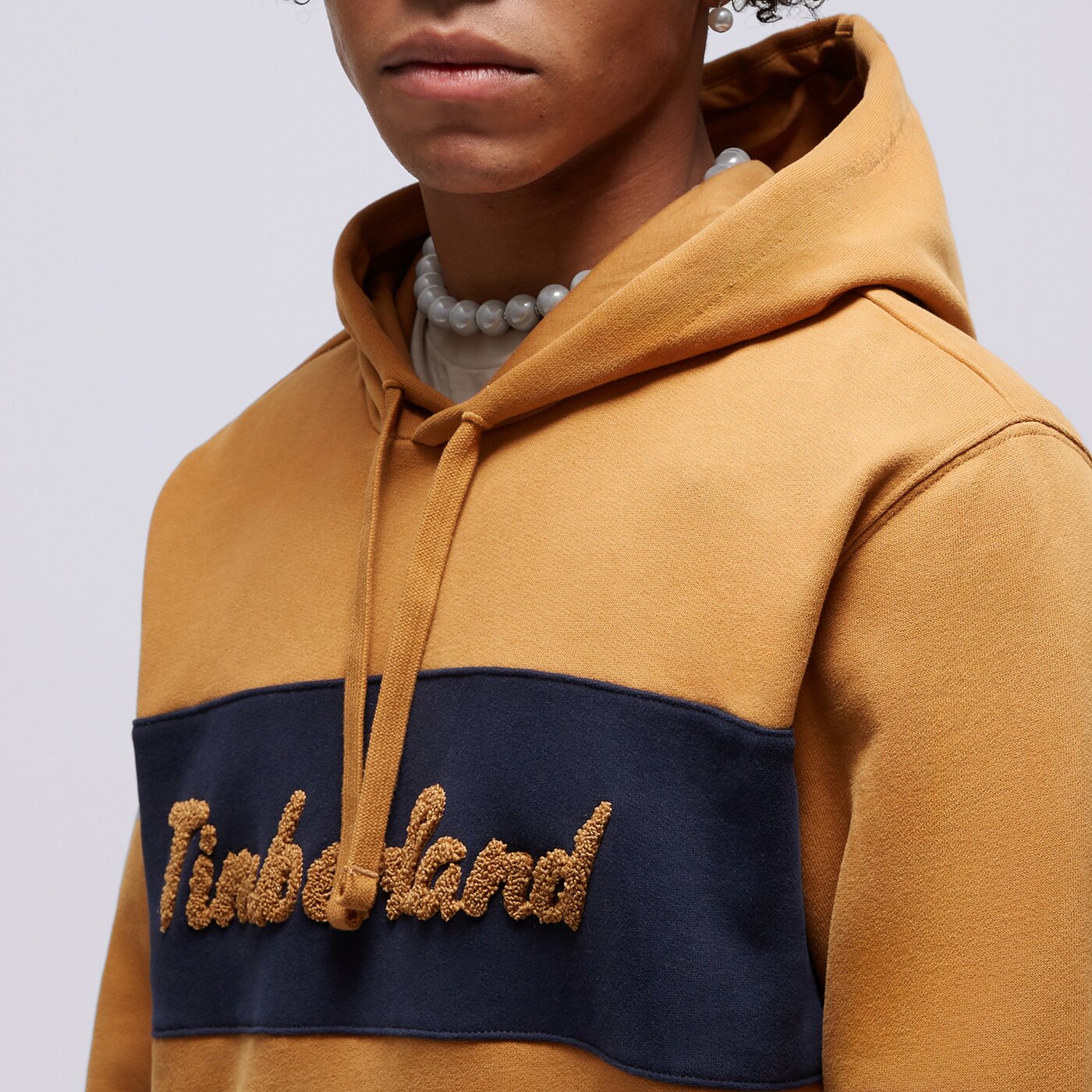 Мъжки суичър TIMBERLAND СУИТЧЪР С КАЧУЛКА LS CURSIVE HOODIE tb0a6fkmp471 цвят горчица
