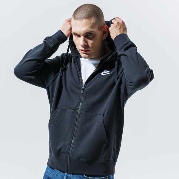 Мъжки суичър NIKE СУИТЧЪР СЪС ЗАКОПЧАВАНЕ С КАЧУЛКА M NSW CLUB HOODIE FZ  bv2648-010 цвят черен