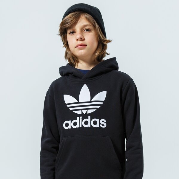 Детски суичър ADIDAS TREFOIL HOODIE JUNIOR BOY dv2870 цвят черен