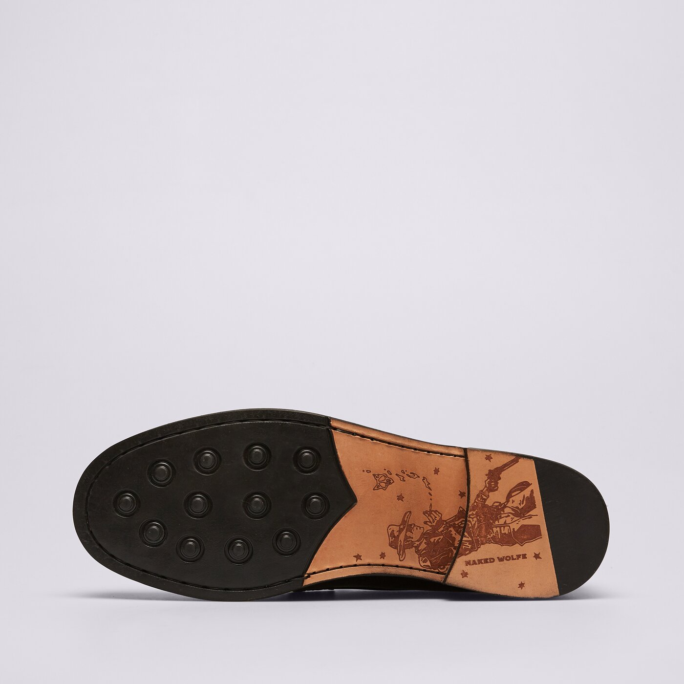 Мъжки кежуал NAKED WOLFE RIVIERA BLACK LEATHER nwrivierablackwhite цвят черен