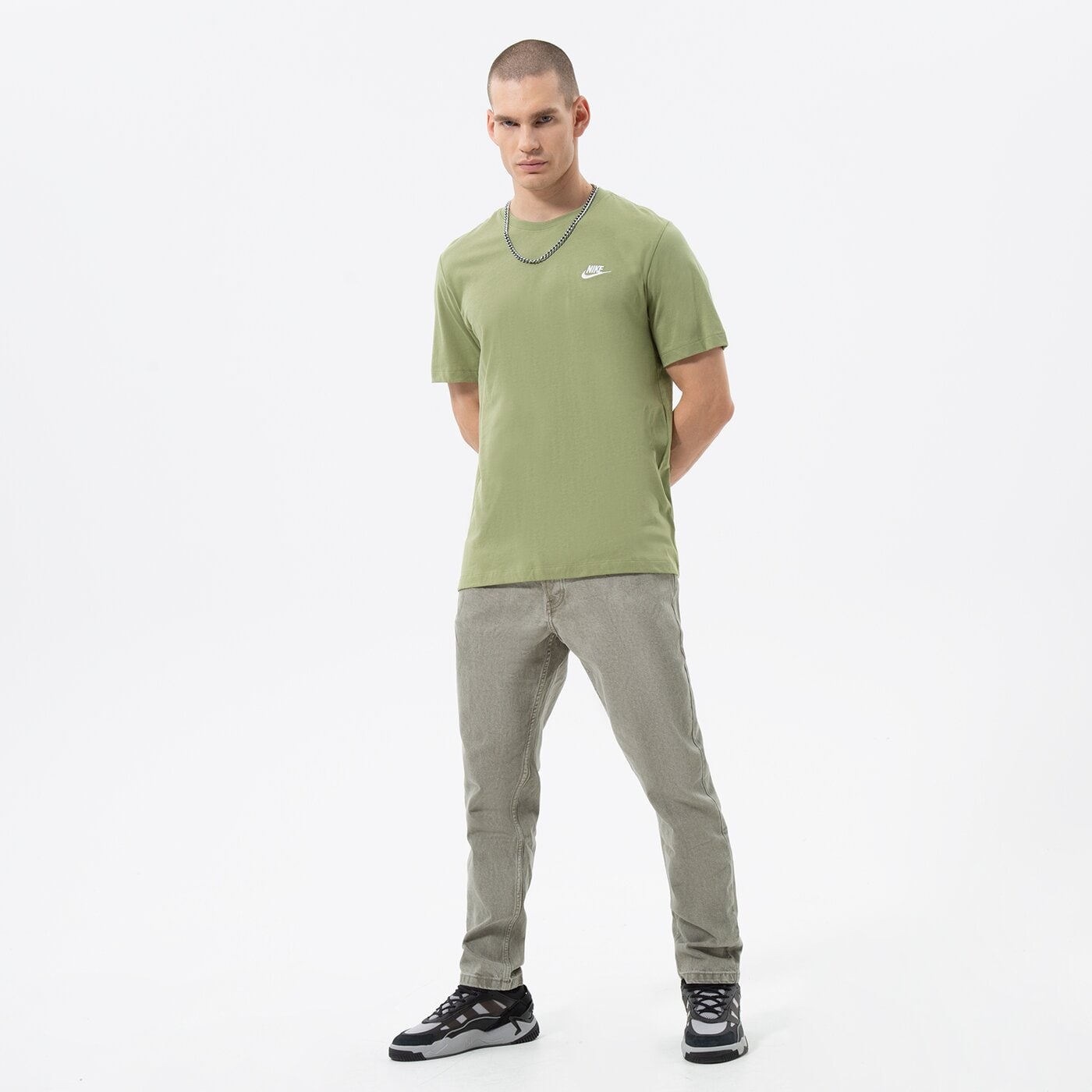 Мъжка тениска NIKE ТЕНИСКА SPORTSWEAR CLUB ar4997-334 цвят каки