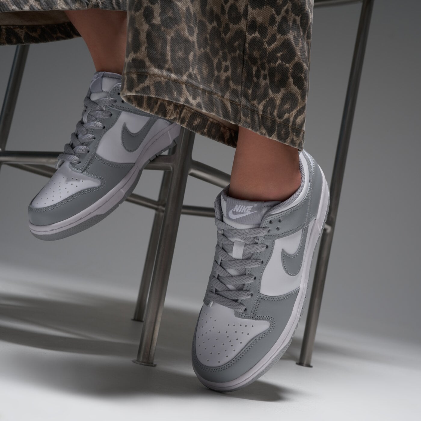 Детски маратонки NIKE DUNK LOW BG fb9109-123 цвят сив