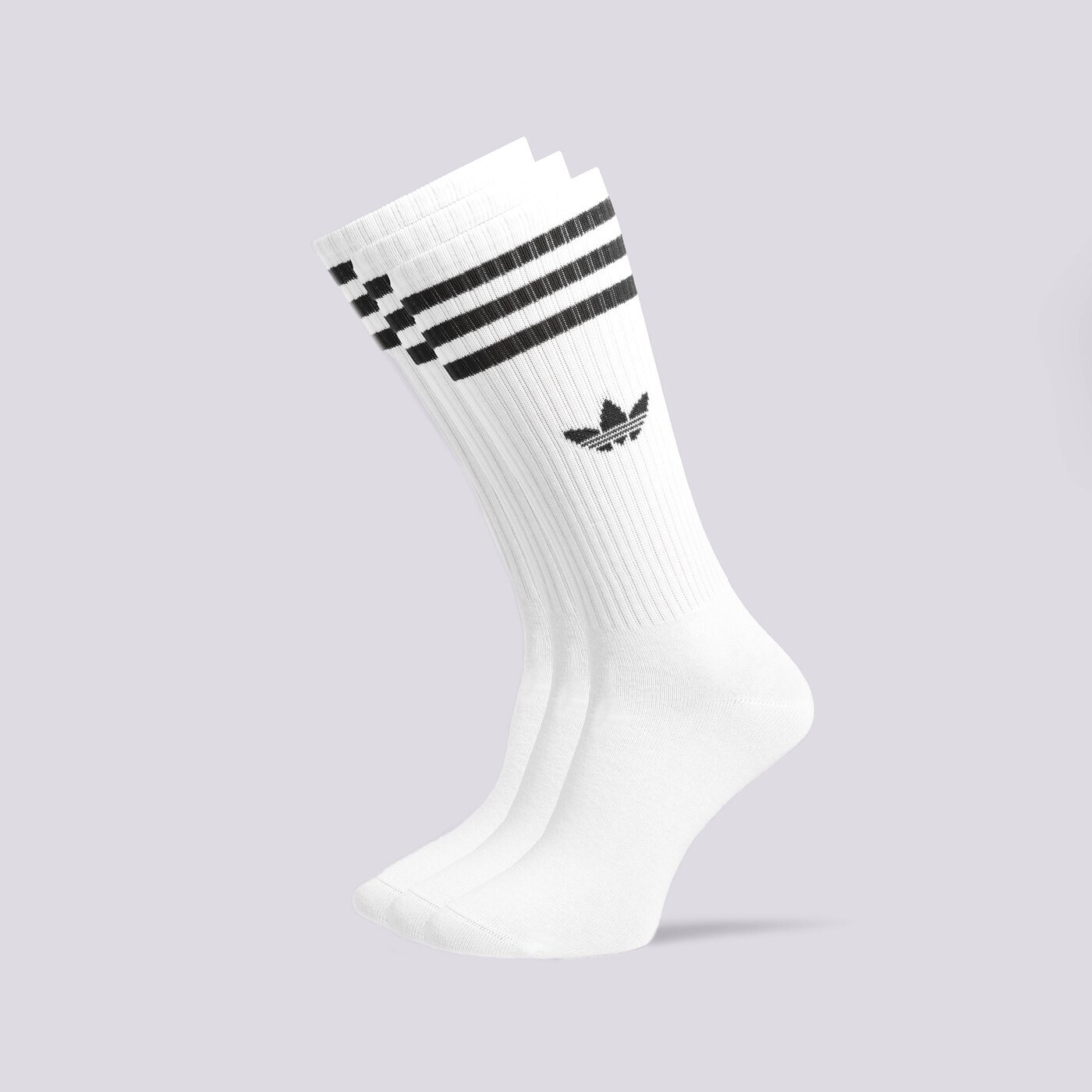 Дамски чорапи ADIDAS ЧОРАПИ 3-PACK SOLID SOCKS HIGH CREW ij0734 цвят бял