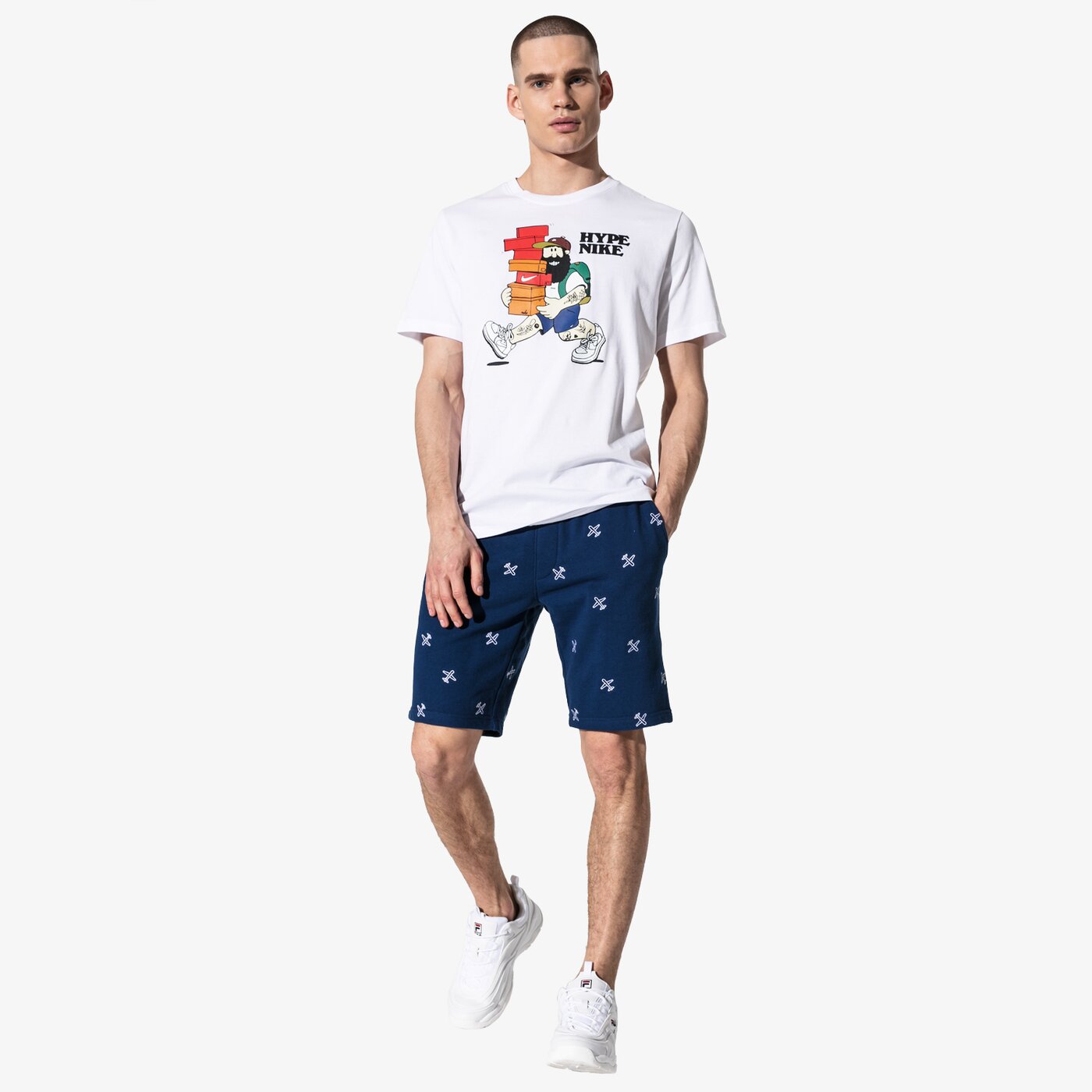 Мъжка тениска NIKE ТЕНИСКА SS M NSW TEE HYPE NIKE 1 SPORTSWEAR ar5075-100 цвят бял