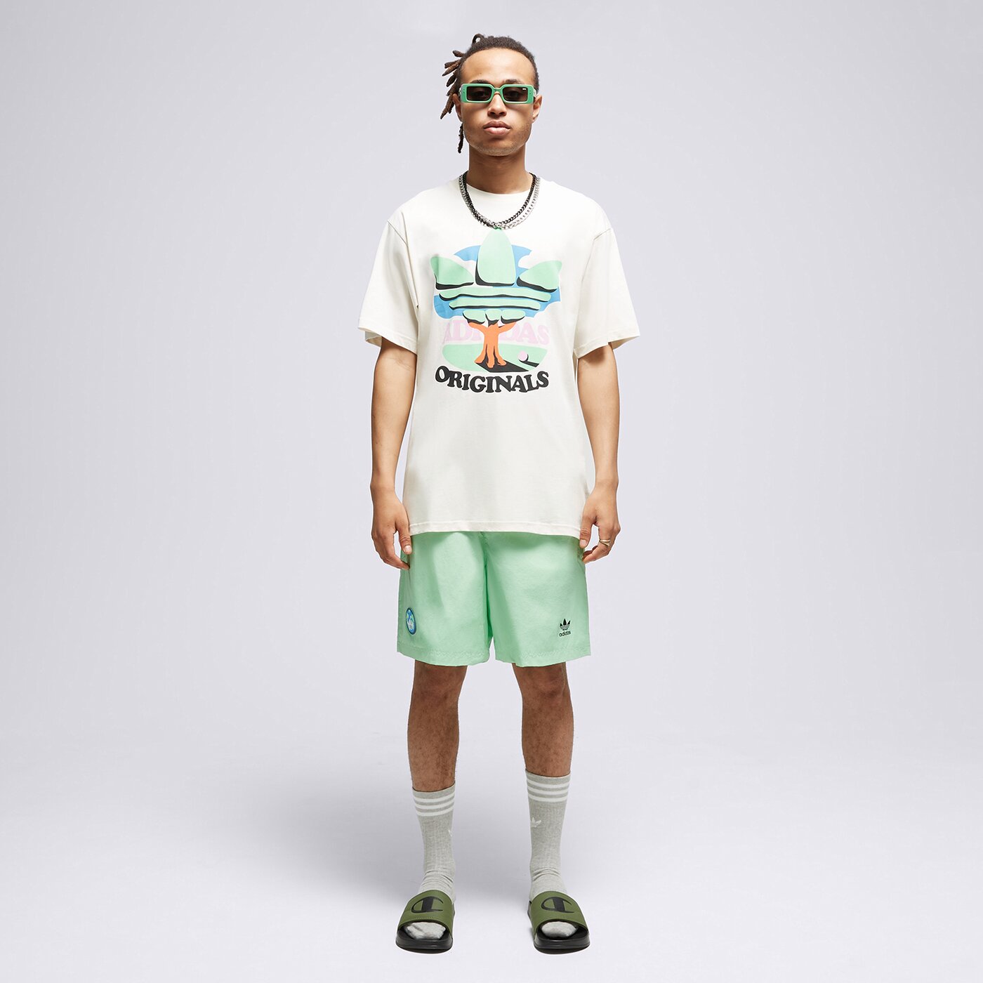 Мъжка тениска ADIDAS ТЕНИСКА TREFOIL TREE TE hi2961 цвят бял