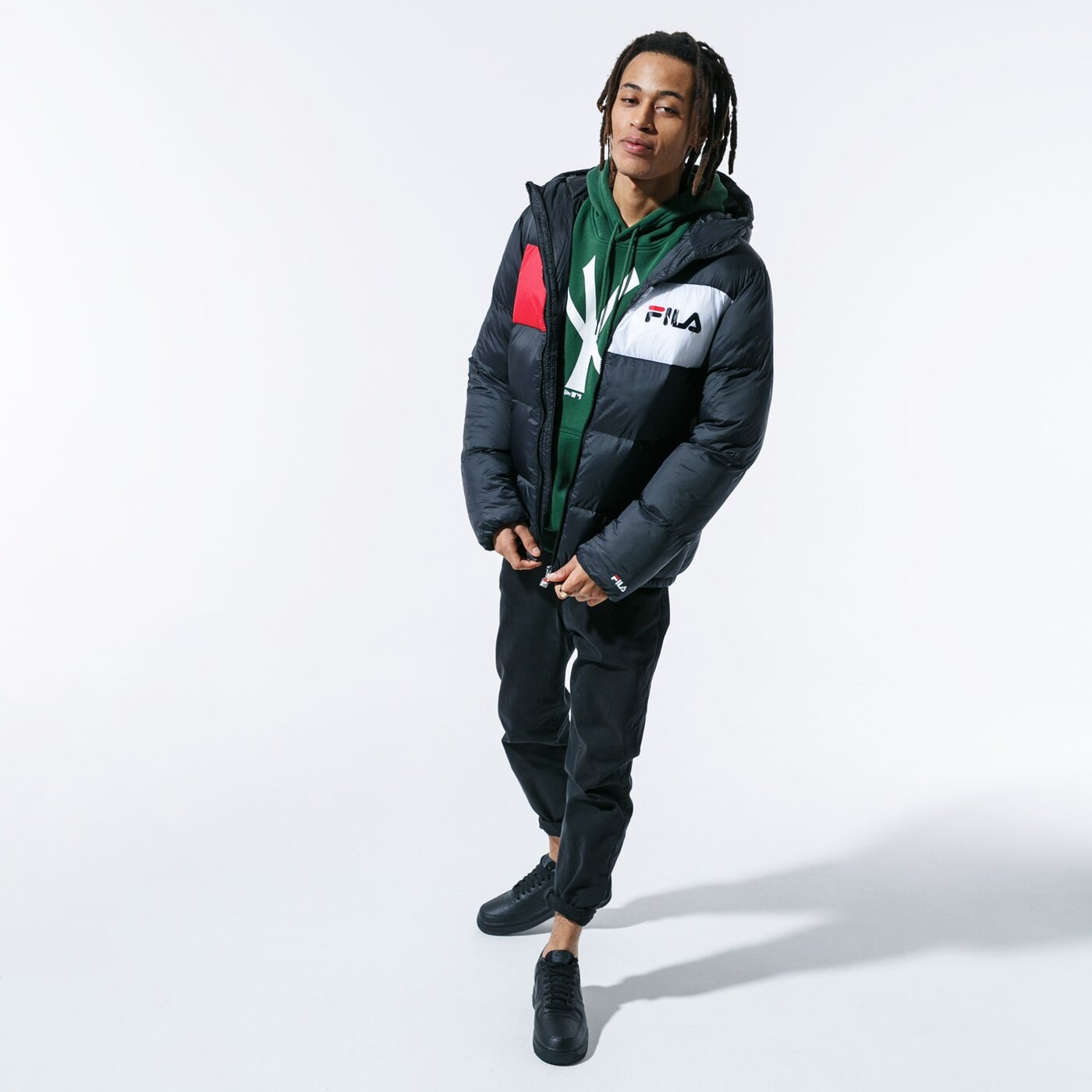 Мъжко зимно яке FILA ЯКЕ FLOYD PUFF HOOD JACKET 682368002 цвят черен