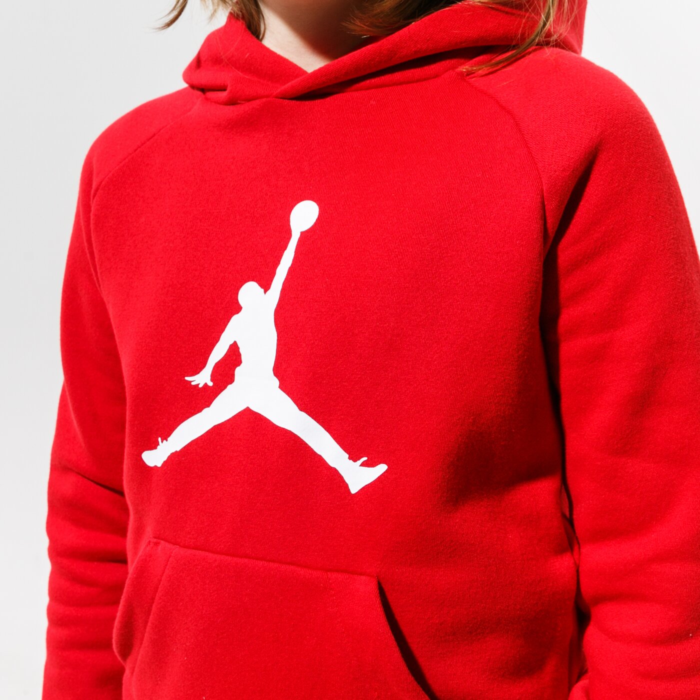 Детски суичър JORDAN СУИТЧЪР С КАЧУЛКА JDB JUMPMAN LOGO BOY 956326-r78 цвят червен