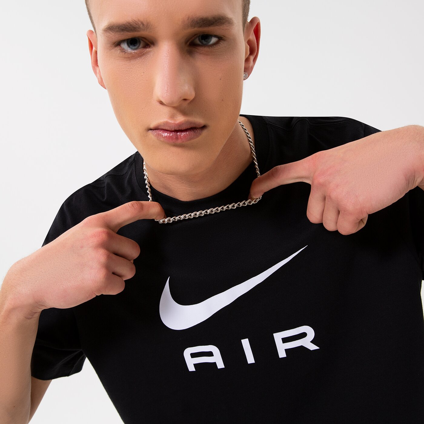 Мъжка тениска NIKE ТЕНИСКА M NSW AIR dr7803-010 цвят черен