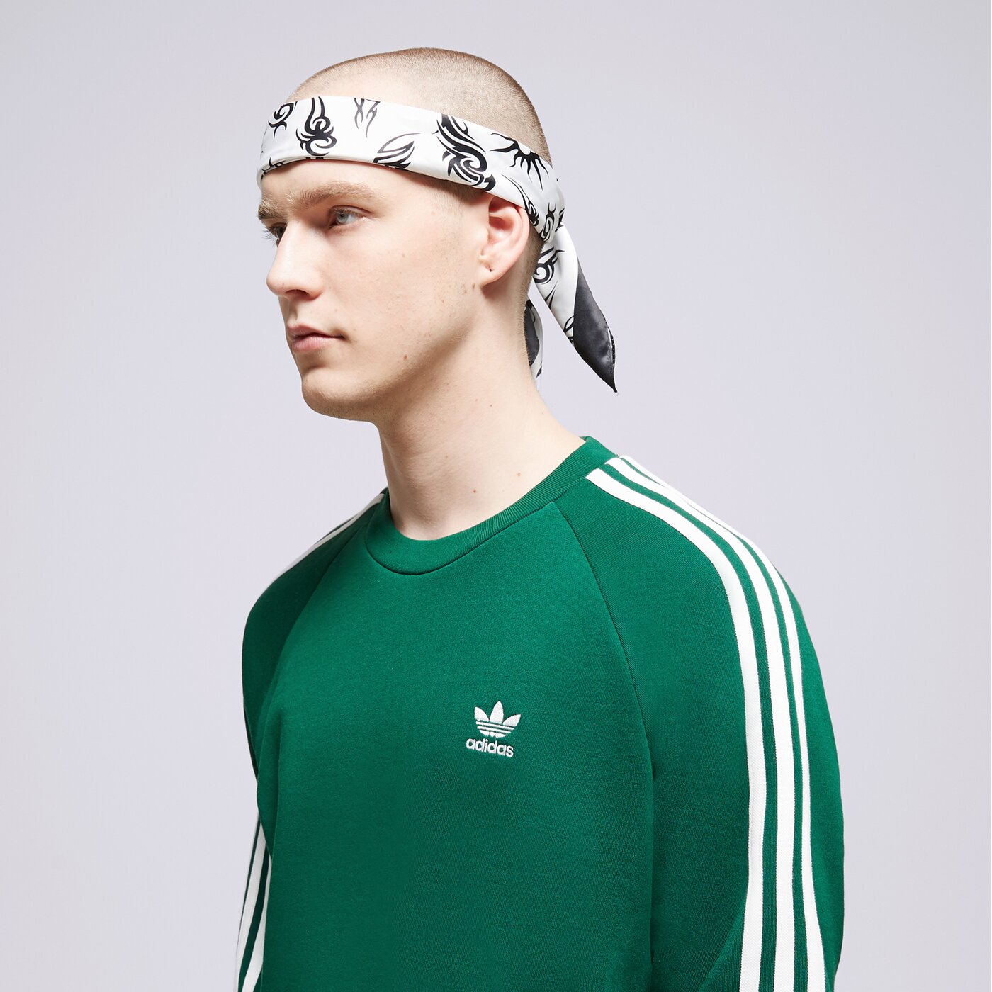 Мъжки суичър ADIDAS СУИТЧЪР 3-STRIPES CREW ia4863 цвят зелен