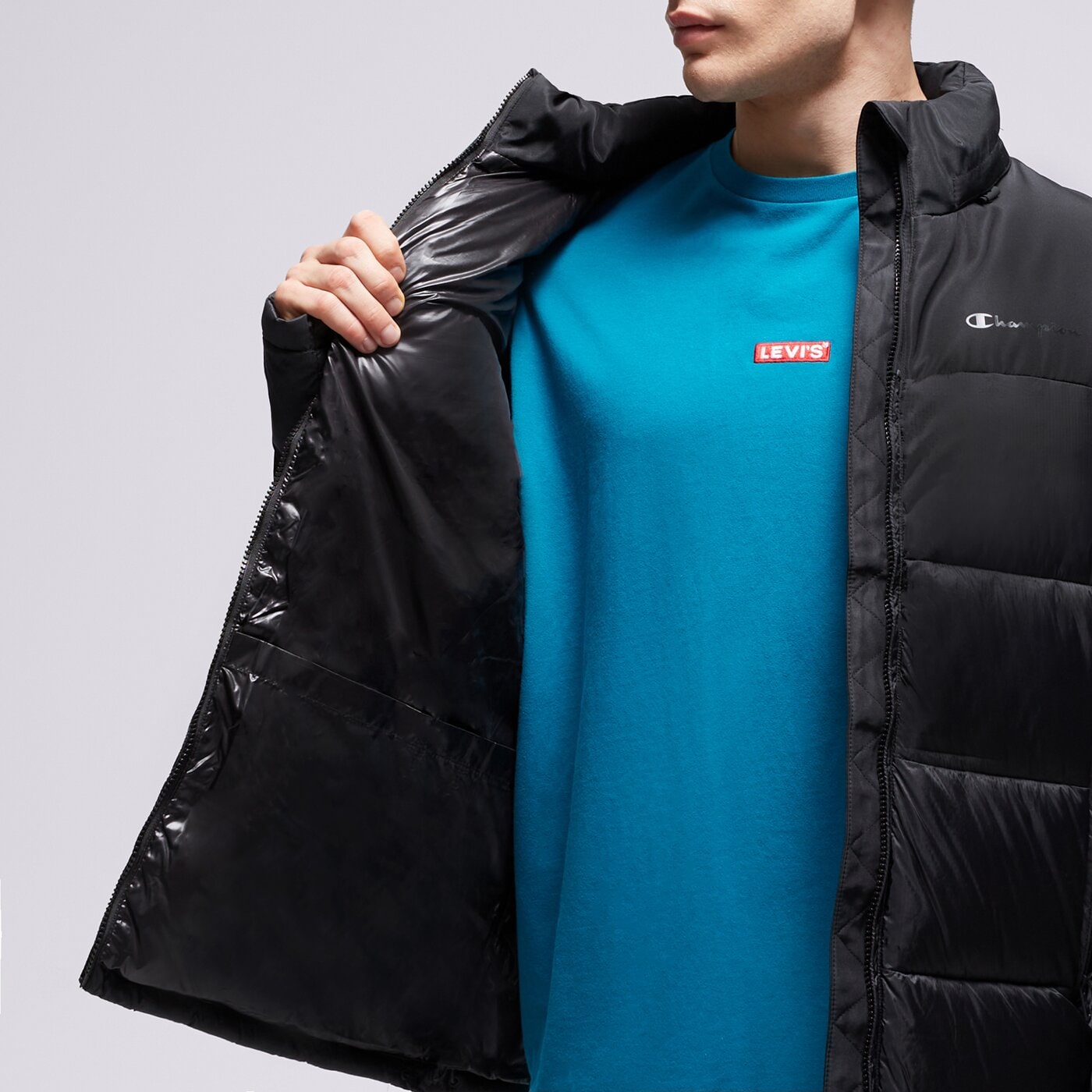 Мъжко зимно яке CHAMPION ЯКЕ ПУХЕН JACKET 219191kk001 цвят черен