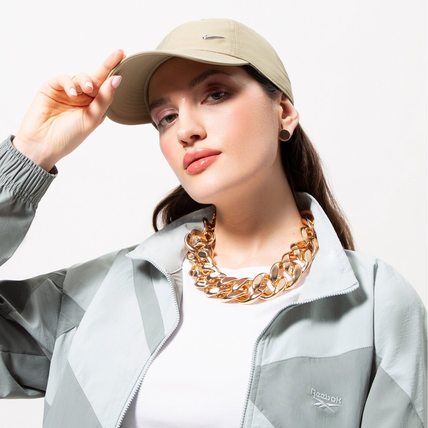 Дамска шапка с козирка NIKE ШАПКА UNISEX SPORTSWEAR HERITAGE86 943092-276 цвят каки