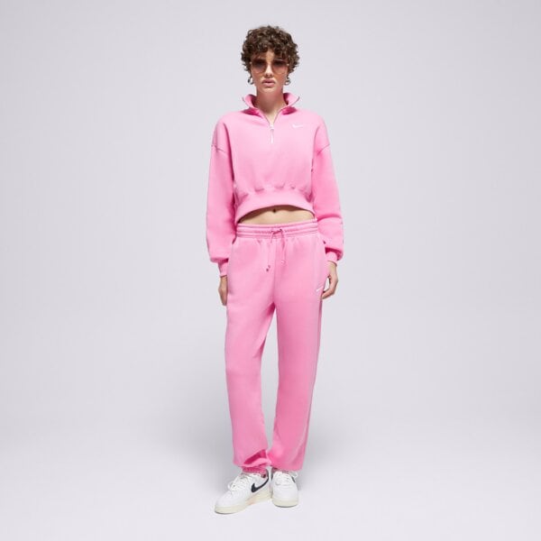Дамски суичър NIKE СУИТЧЪР СЪС ЗАКОПЧАВАНЕ   W NSW PHNX FLC QZ CROP dq5767-675 цвят розов