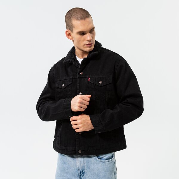 Мъжко преходно яке LEVI'S ЯКЕ TYPE 3 SHERPA TRUCKER 16365-0100 цвят черен
