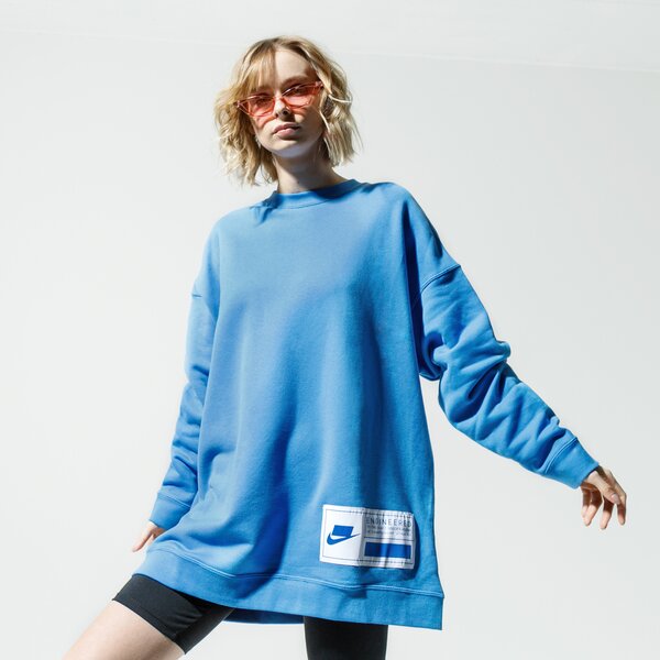Дамски суичър NIKE СУИТЧЪР W NSW NSW FLC CREW OVERSIZE ct0876-402 цвят син