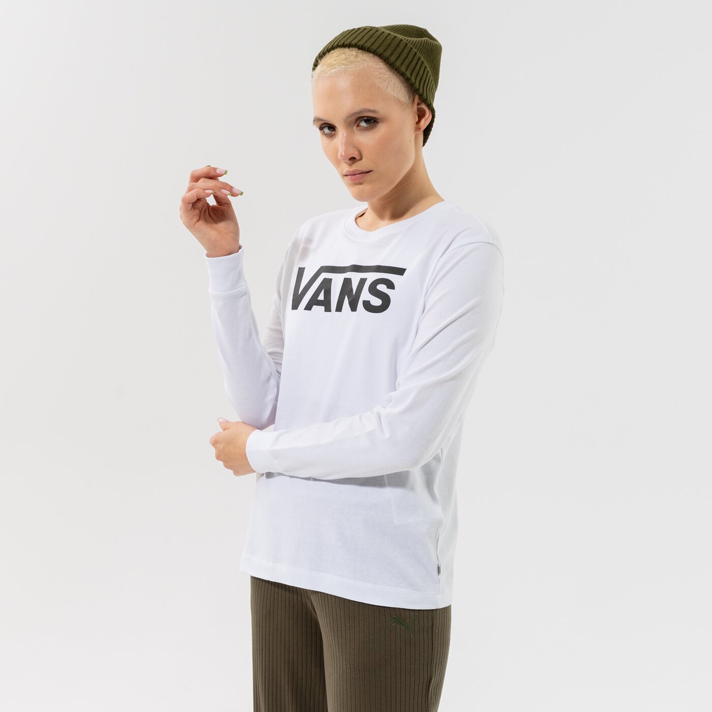 Дамска тениска VANS ТЕНИСКА FLYING V CLASSIC LS BF vn0a47wnwht1 цвят бял