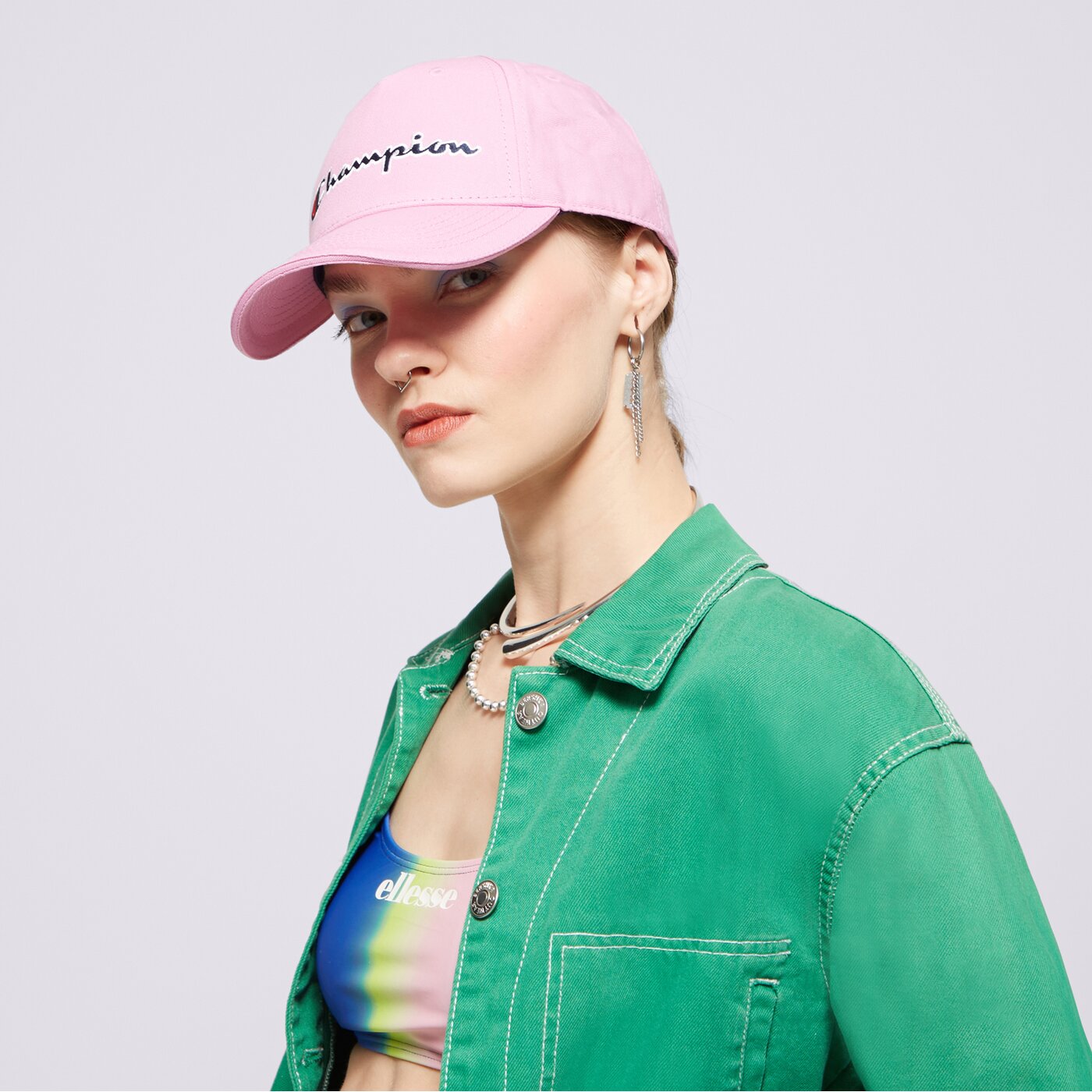 Мъжка шапка с козирка CHAMPION ШАПКА BASEBALL CAP 800712ps179 цвят розов