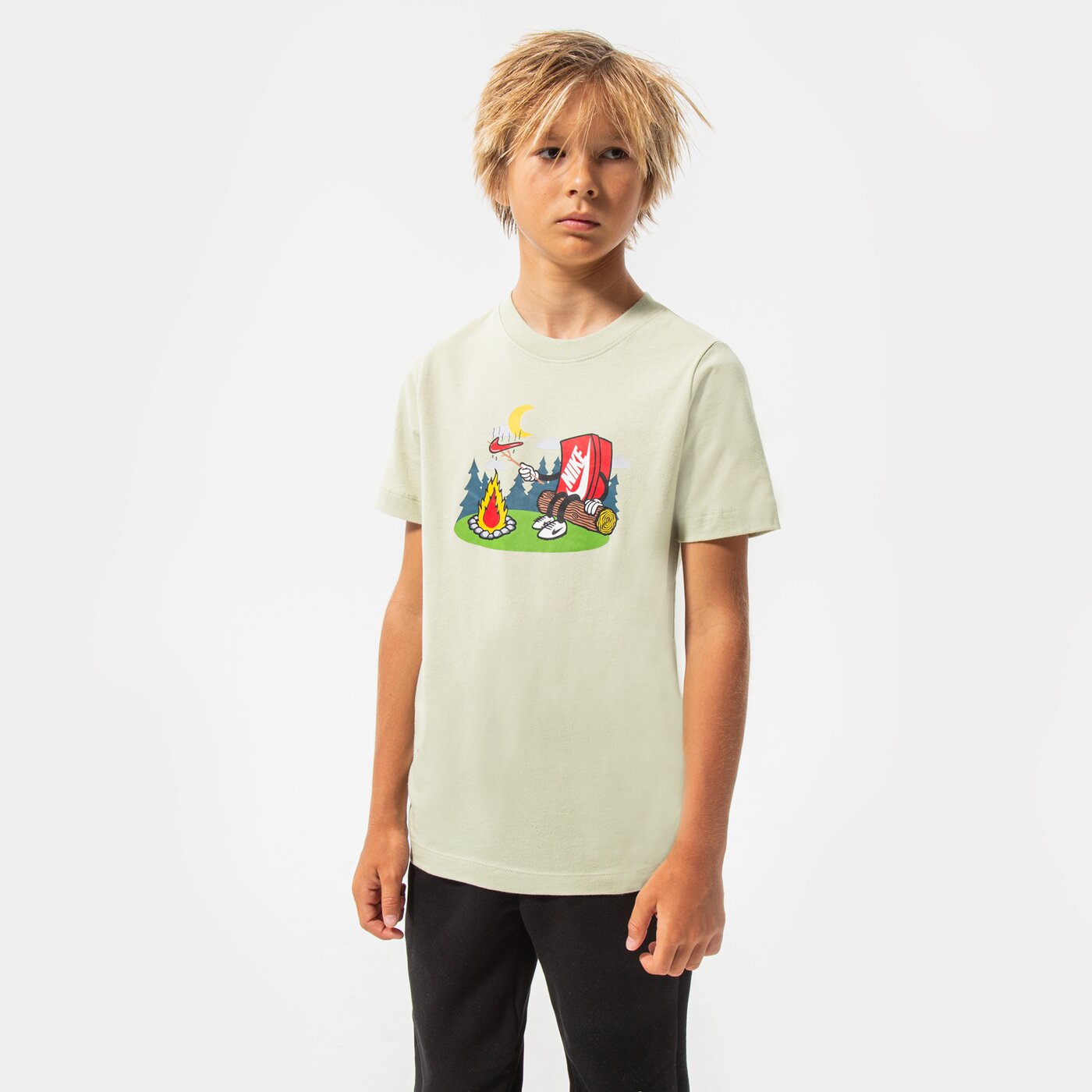 Детска тениска NIKE ТЕНИСКА B NSW TEE BOXY 2 BOY dq3855-371 цвят сив