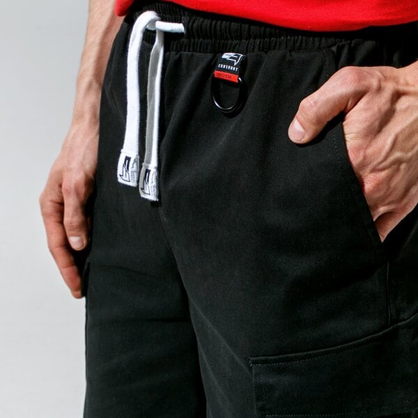 Мъжки къси панталони CONFRONT ШОРТИ CARGO cf121szm12002 цвят черен