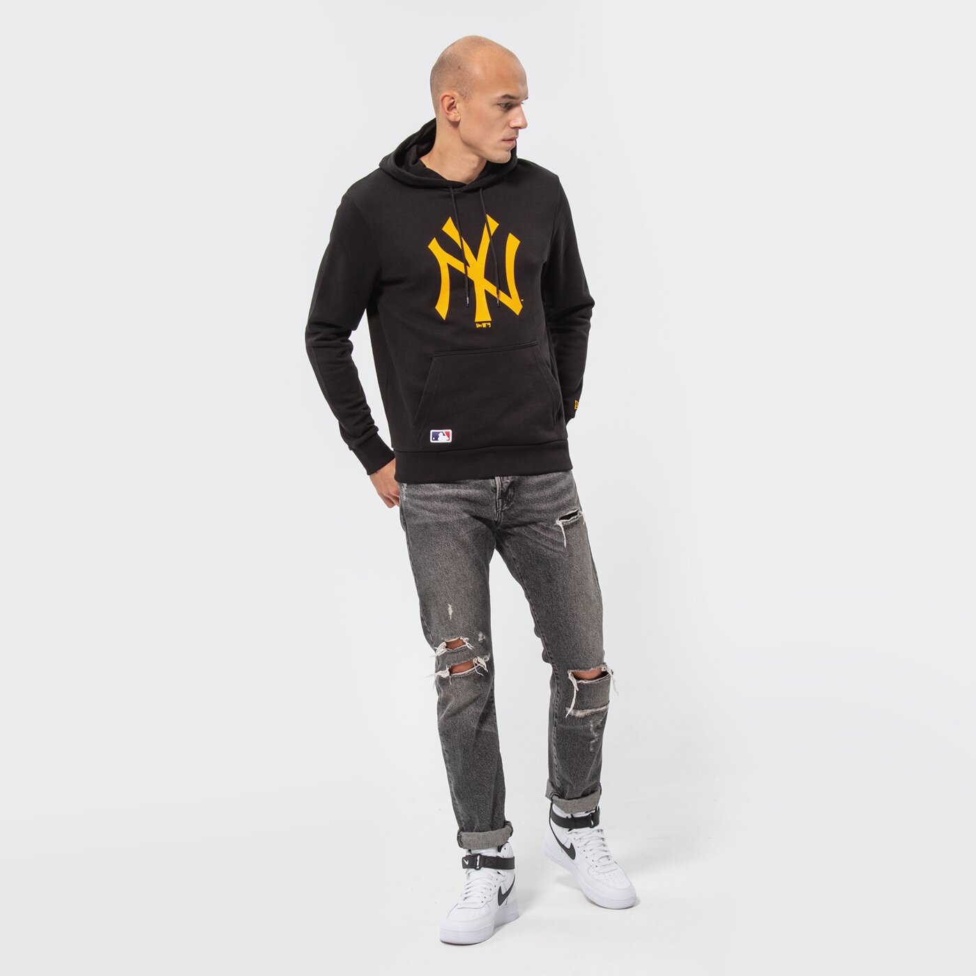 Мъжки суичър NEW ERA СУИТЧЪР С КАЧУЛКА TEAM LOGO HOODY NYY BLK 12893131 цвят черен