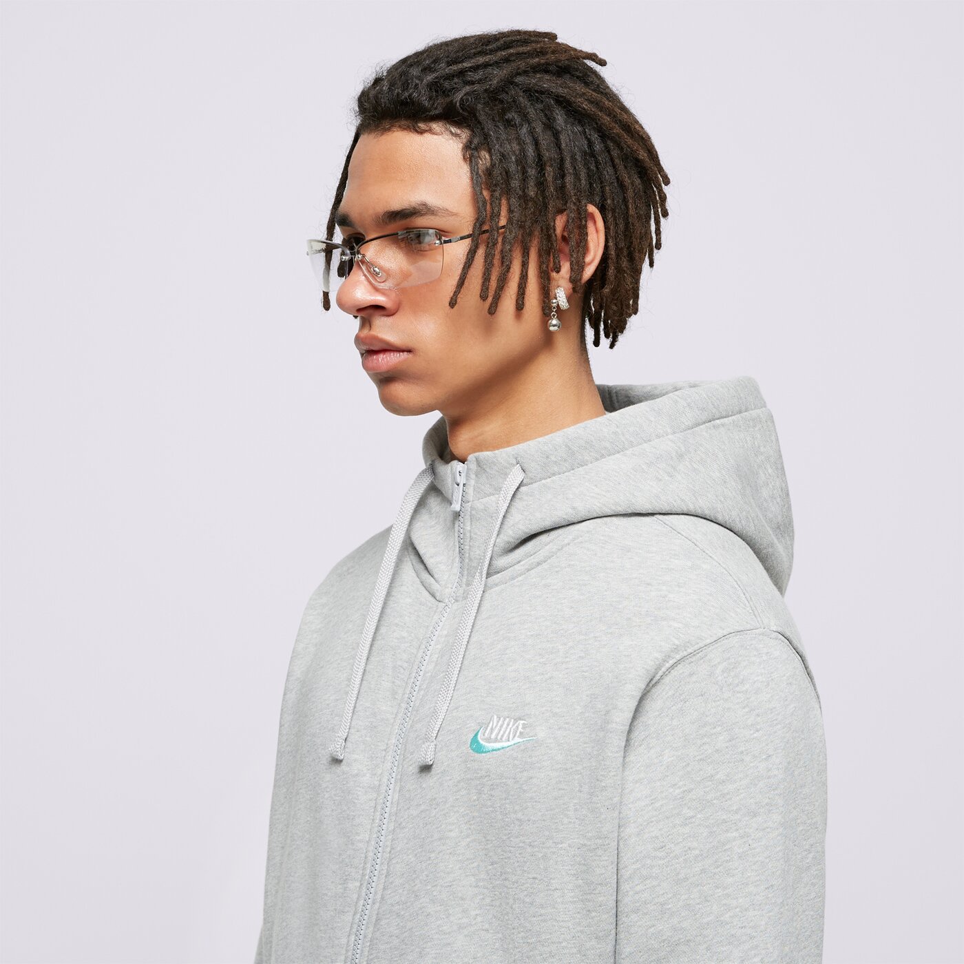 Мъжки суичър NIKE СУИТЧЪР С КАЧУЛКА M NSW CLUB DT HOODIE FZ BB ESSENTIALS dq8384-065 цвят сив