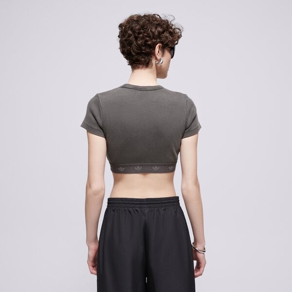 Дамска тениска ADIDAS ТЕНИСКА RIB SS ТОП jd0041 цвят сив