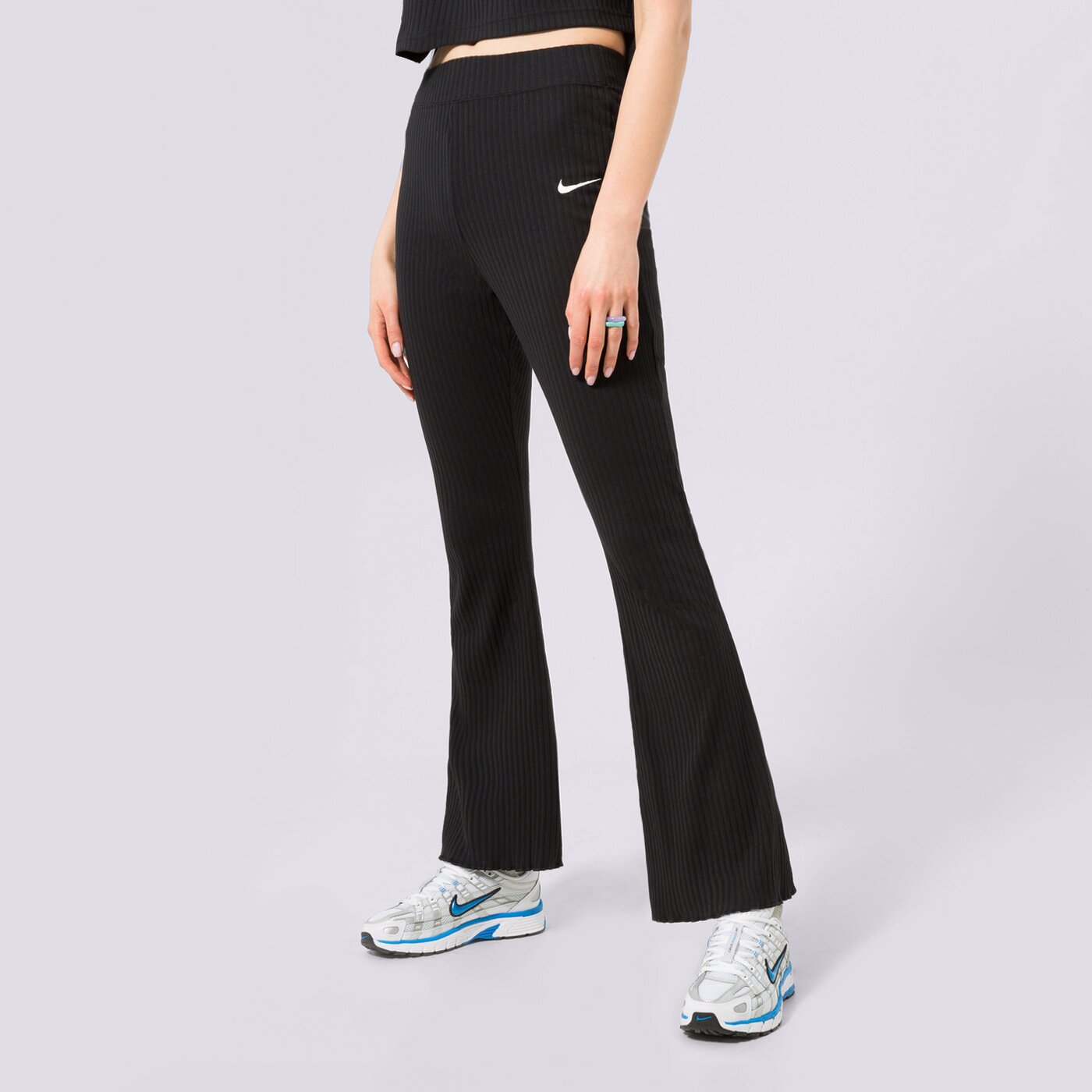 Дамски панталони NIKE ПАНТАЛОНИ W NSW RIB JRSY PANT dv7868-010 цвят черен