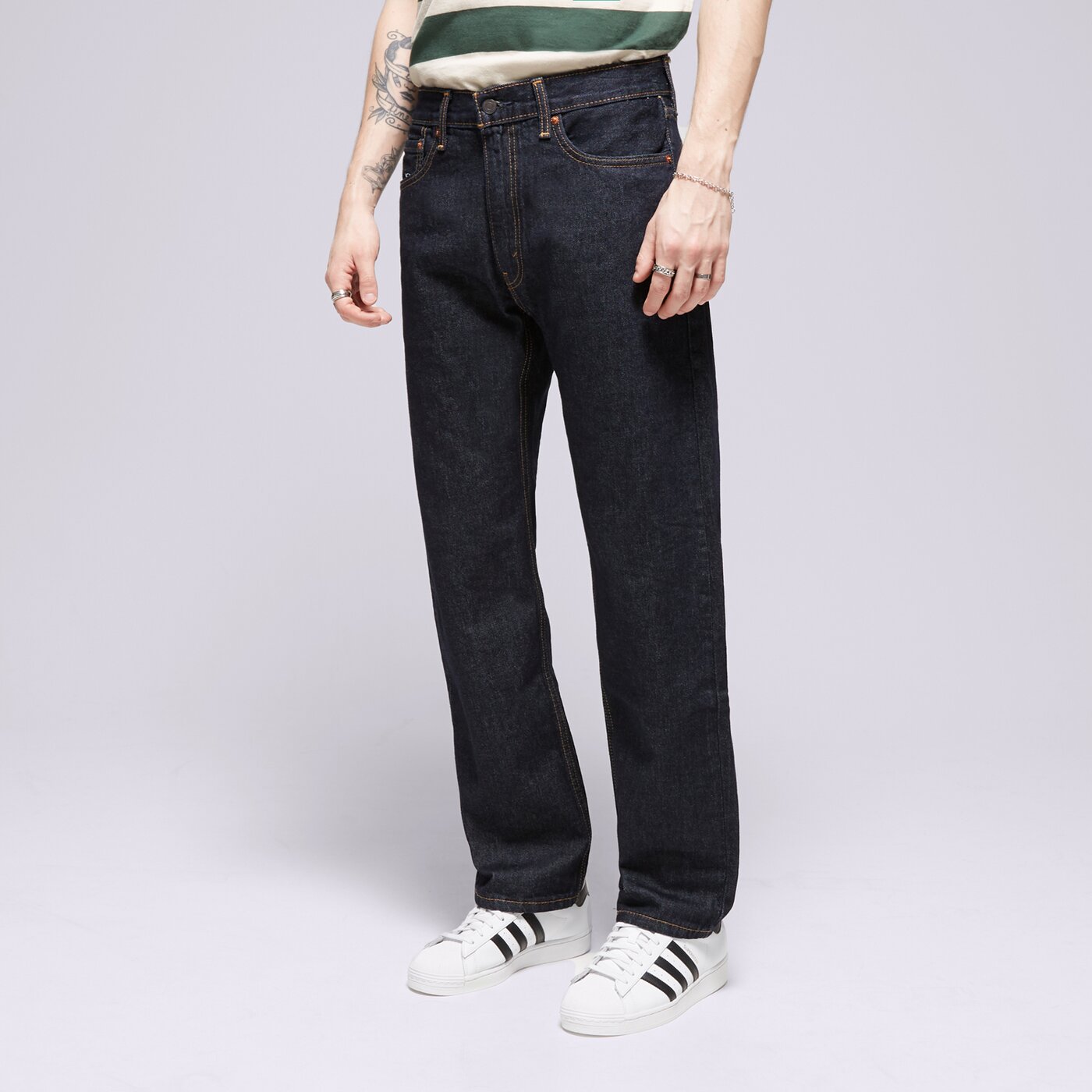 Мъжки панталони LEVI'S ПАНТАЛОНИ 555 96 RELAXED   STRAIGHT DARK INDIGO a7223-0004 цвят черен