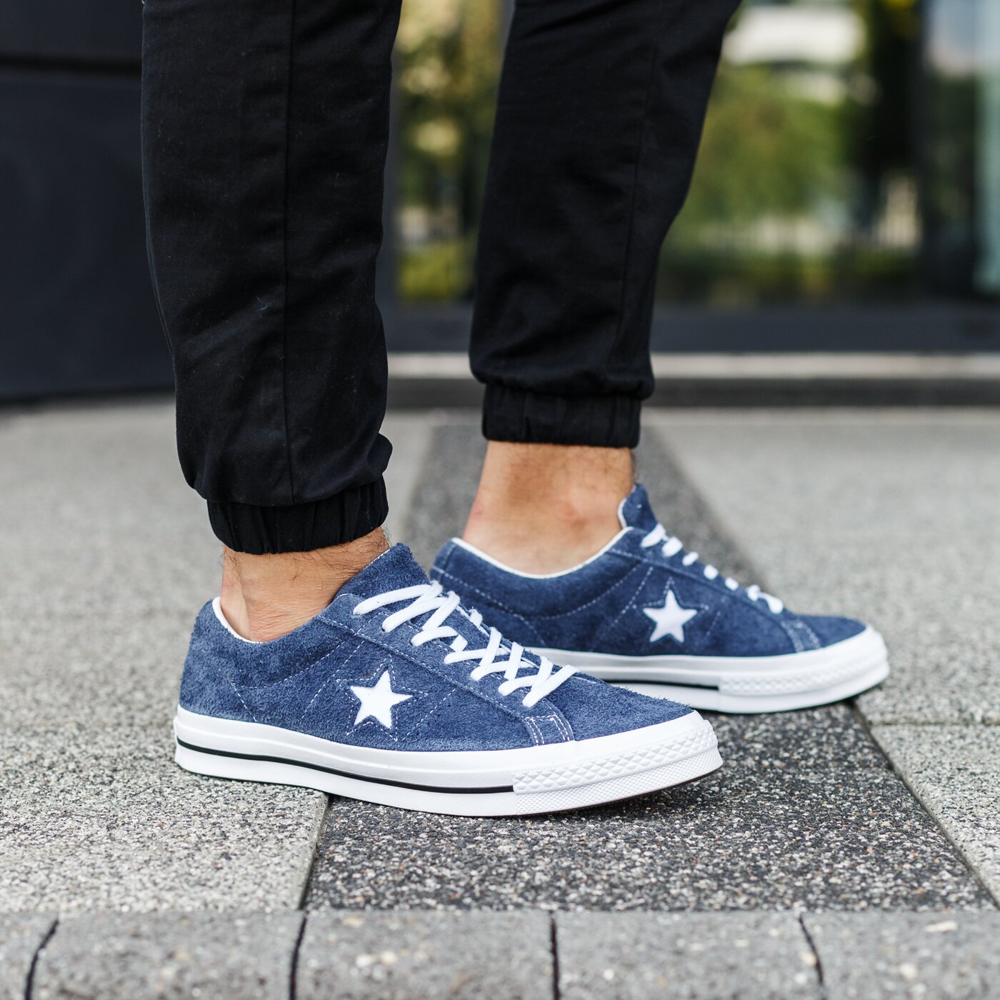 Мъжки маратонки CONVERSE ONE STAR 158371cm цвят тъмносин