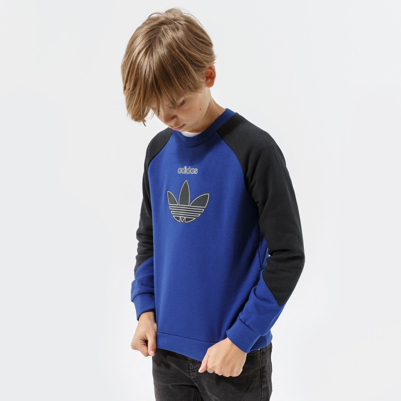 Детски суичър ADIDAS СУИТЧЪР CREW BOY h31210 цвят тъмносин