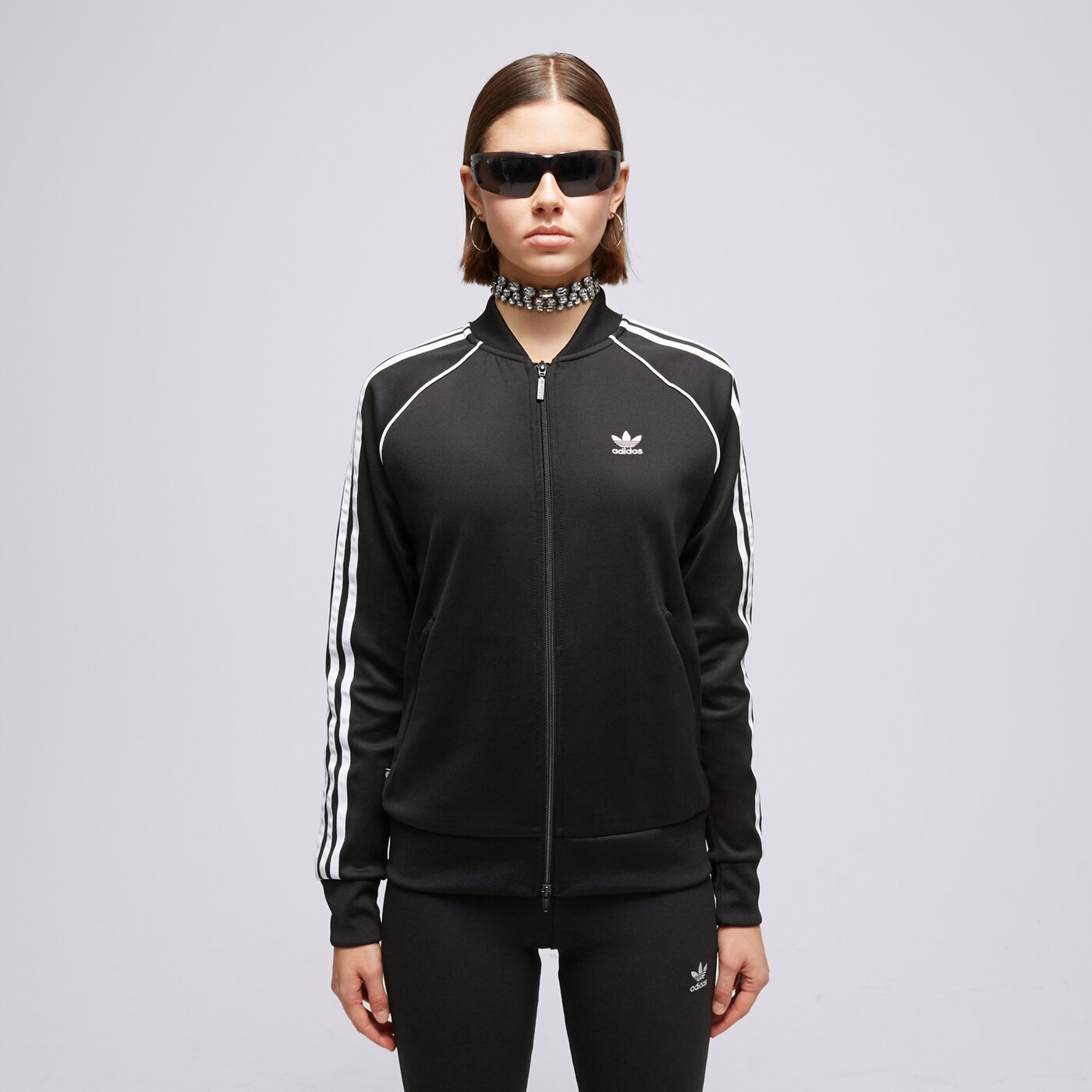 Дамски суичър ADIDAS СУИТЧЪР S'STAR T'TP BLK/WHT SWEATSHIRT ib5912 цвят черен