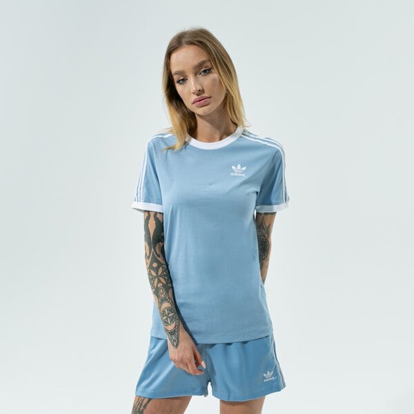 Дамска тениска ADIDAS ТЕНИСКА 3 STRIPES TEE h33574 цвят син