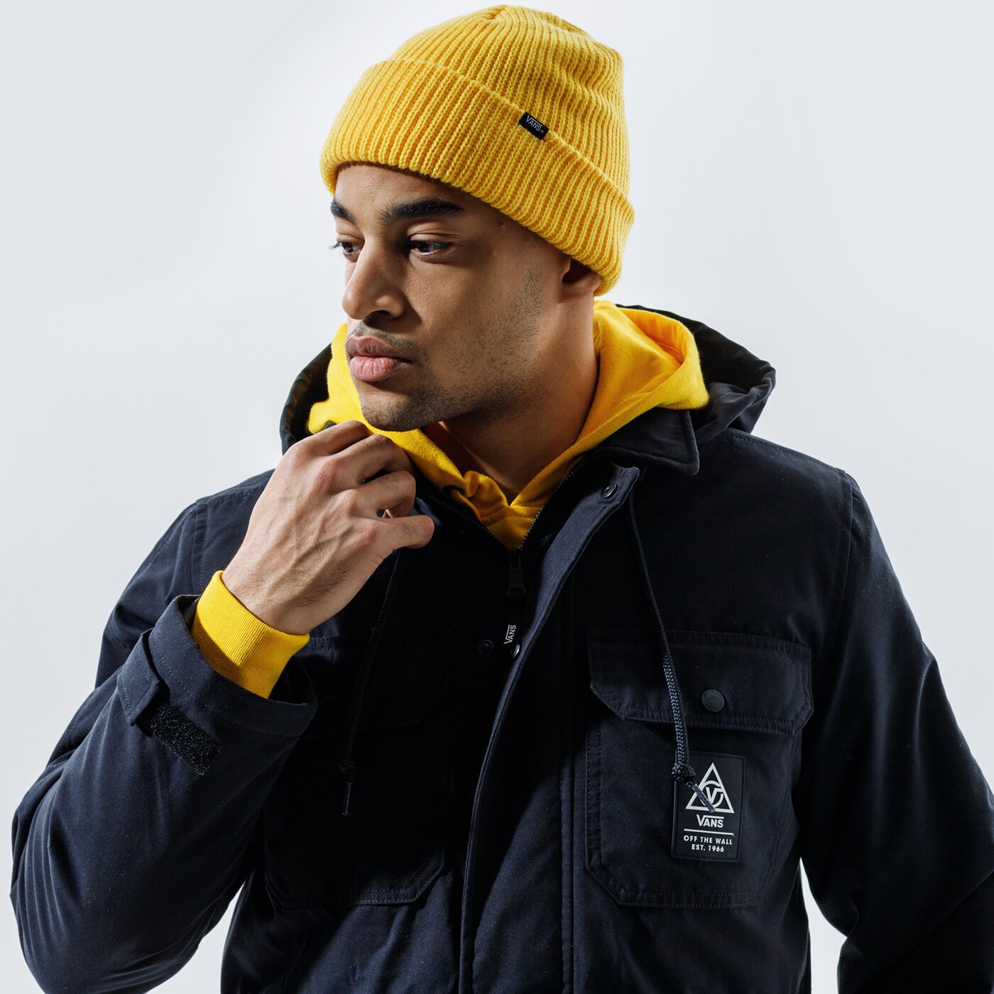 Мъжко зимно яке VANS ЯКЕ ЗИМНО 66 SUPPLY LONG DRILL CHORE COAT MTE BLACK vn0a4s1pblk1 цвят черен