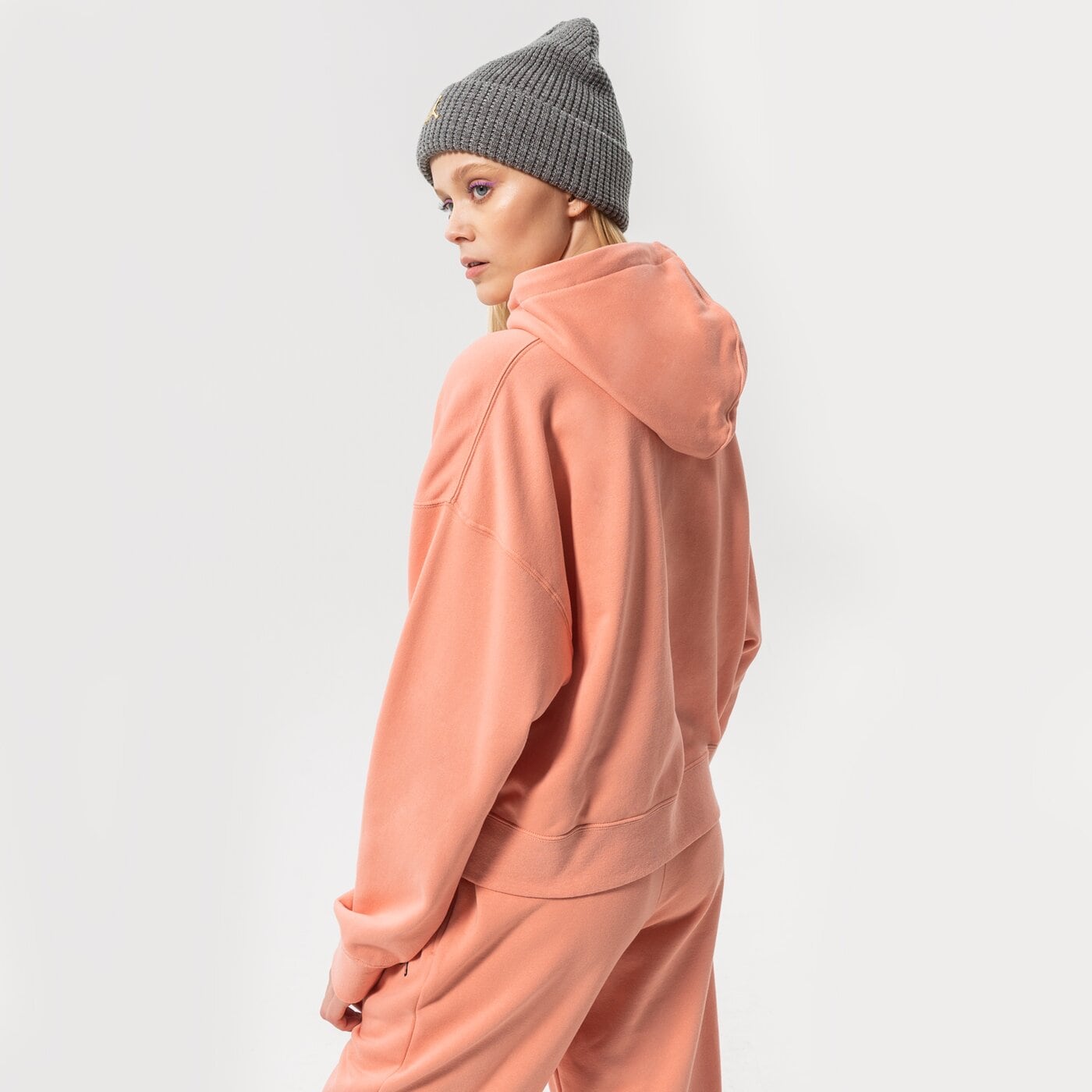 Дамски суичър JORDAN СУИТЧЪР С КАЧУЛКА W J ESSEN FLC HOODIE CORE dn4570-824 цвят розов