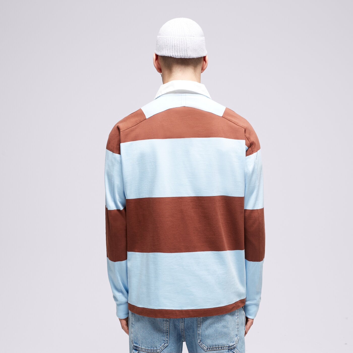 Мъжка тениска CHAMPION ТЕНИСКА STRIPED ТЕНИСКА ТИП ПОЛО 219181bs151 цвят кафяв