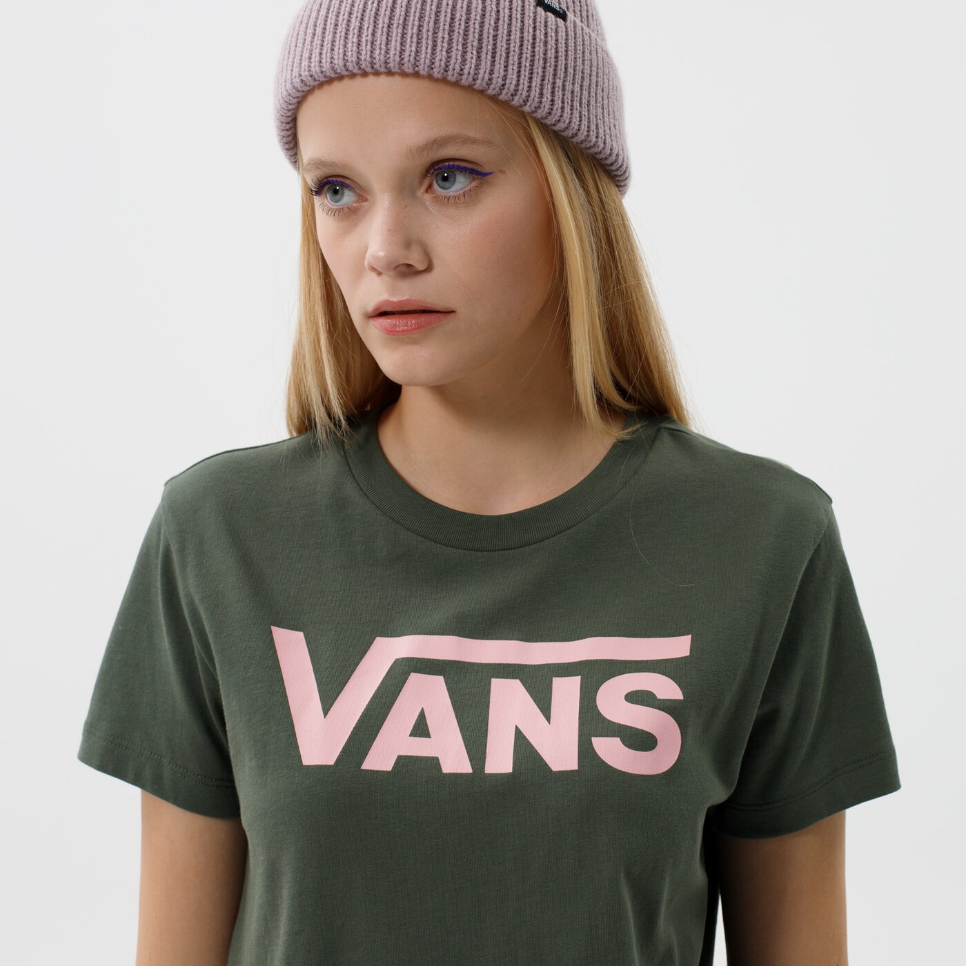 Дамска тениска VANS ТЕНИСКА FLYING V CREW TEE vn0a3up47wj1 цвят зелен