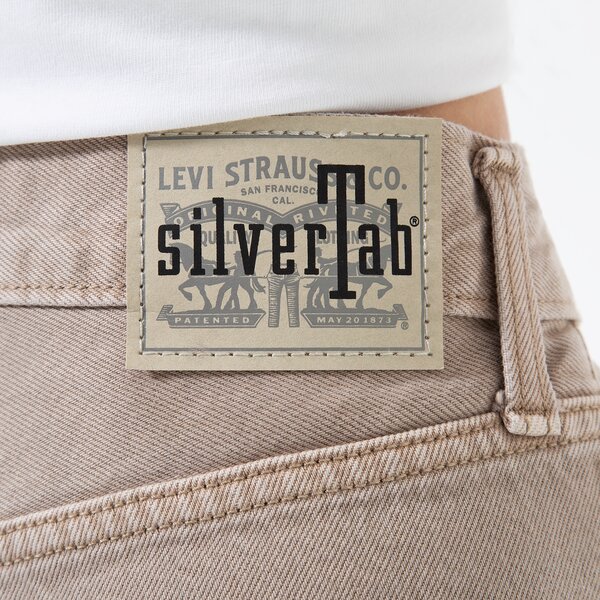 Дамски панталони LEVI'S ПАНТАЛОНИ 94 BAGGY SILVERTAB a3518-0001 цвят бежов