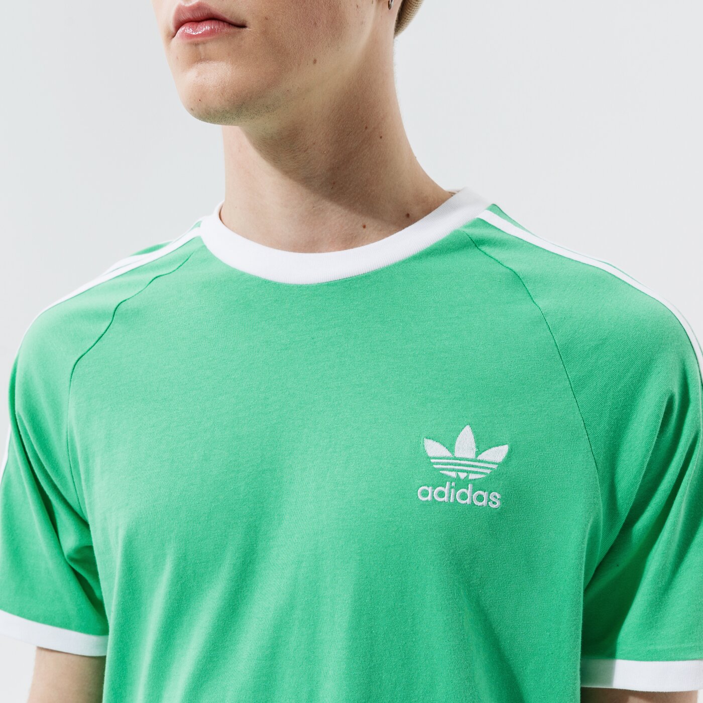 Мъжка тениска ADIDAS ТЕНИСКА 3-STRIPES TEE h37758 цвят зелен