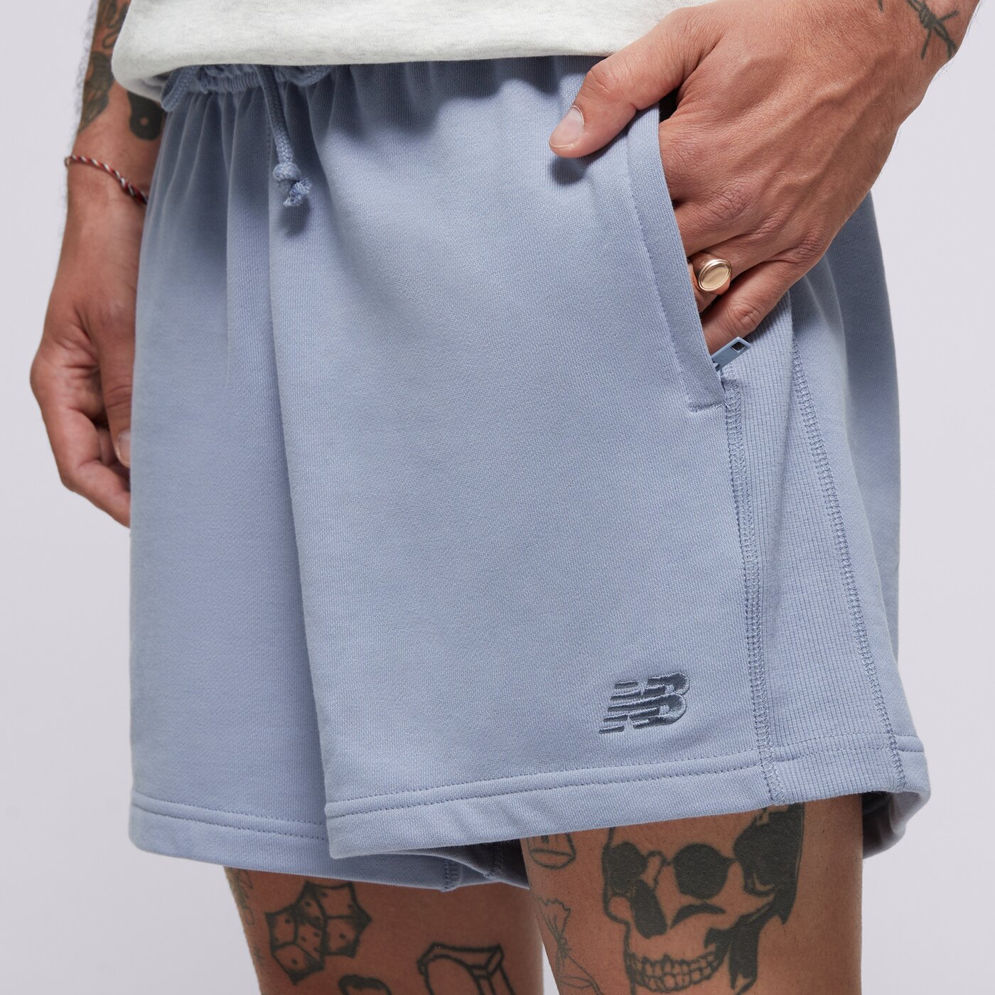 Мъжки къси панталони NEW BALANCE ШОРТИ ATHLETICS FRENCH TERRY SHORT 5" ms41511dus цвят син