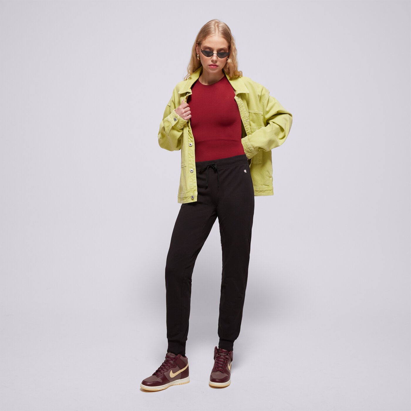 Дамски панталони CHAMPION ПАНТАЛОНИ RIB CUFF PANTS 111414kk001 цвят черен