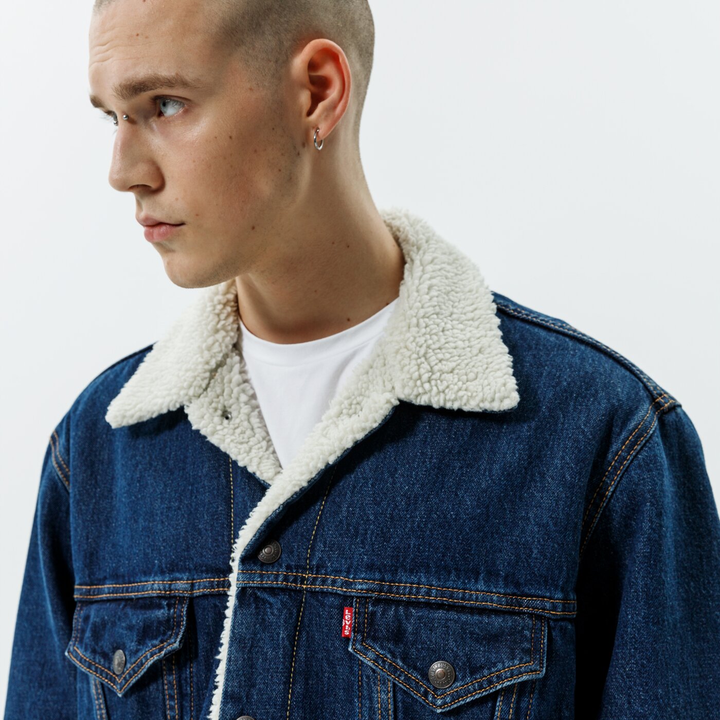 Мъжко преходно яке LEVI'S ЯКЕ VTG FIT SHERPA TRUCKER 791290013 цвят син