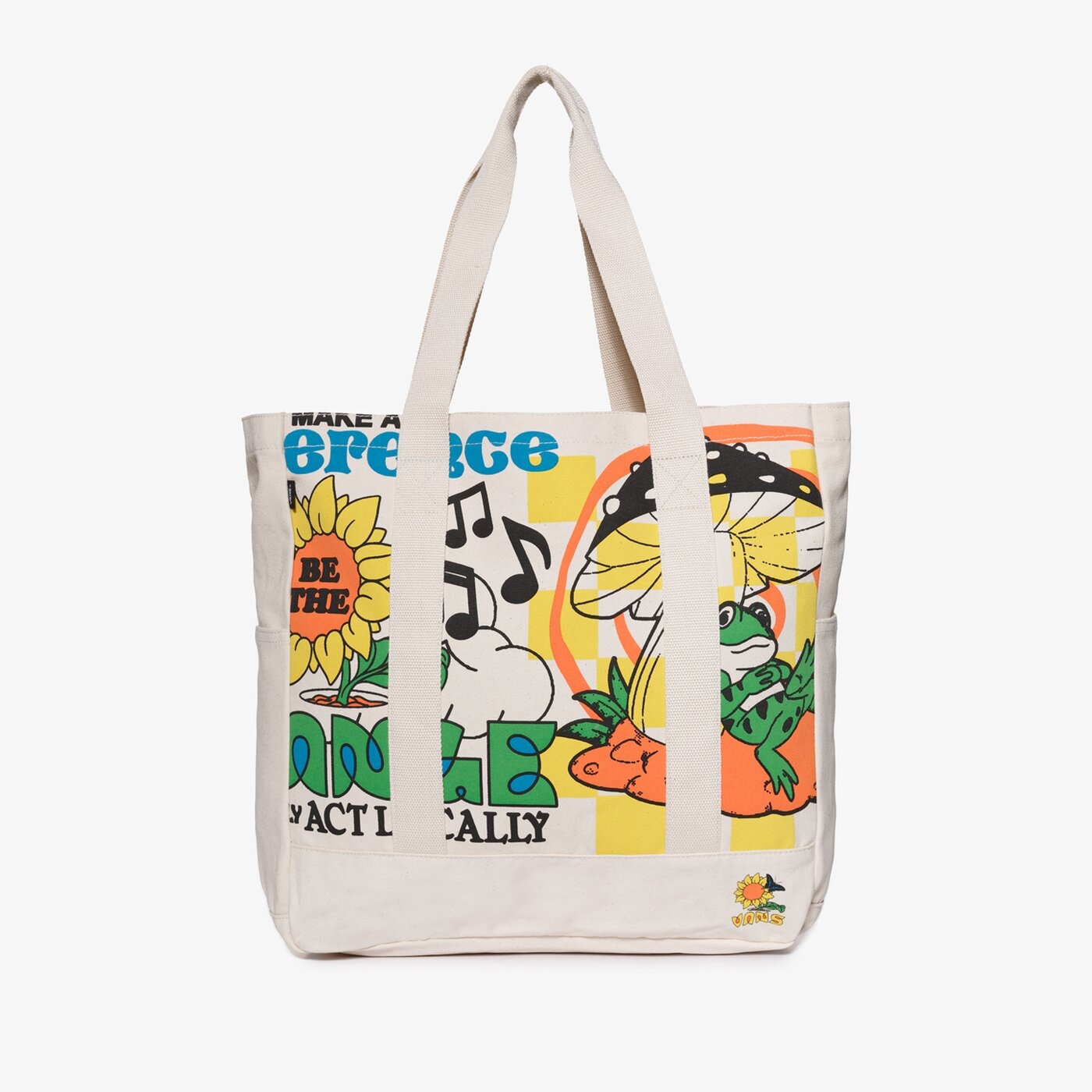 Дамски сак VANS ЧАНТА ECO POSITIVITY TOTE vn0a7sb67vj1 цвят бежов