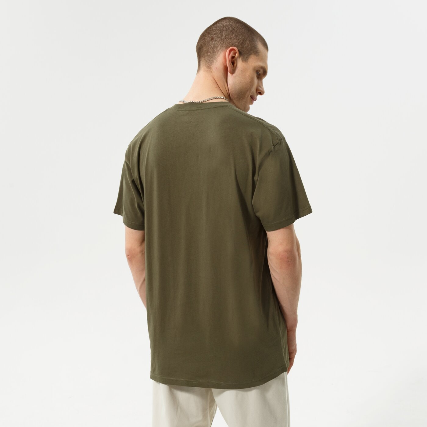 Мъжка тениска VANS ТЕНИСКА MN LEFT CHEST LOGO TEE GREAPE LEAF vn0a3czekcz1 цвят каки