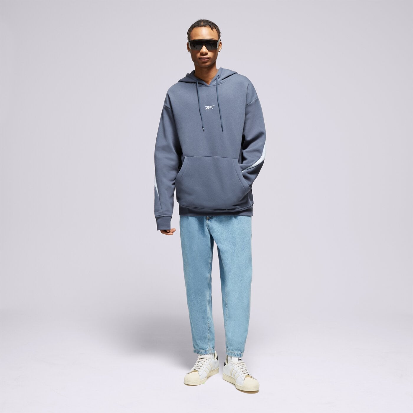 Мъжки суичър REEBOK СУИТЧЪР С КАЧУЛКА CL BV HOODIE 100075819 цвят тъмносин