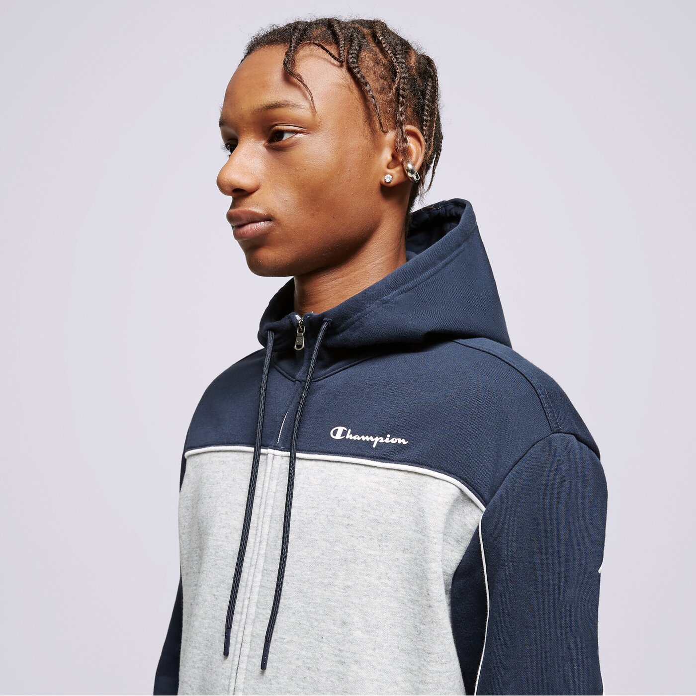 Мъжки суичър CHAMPION СУИТЧЪР СЪС ЗАКОПЧАВАНЕ   С КАЧУЛКА FULL ZIP 217851bs501 цвят черен