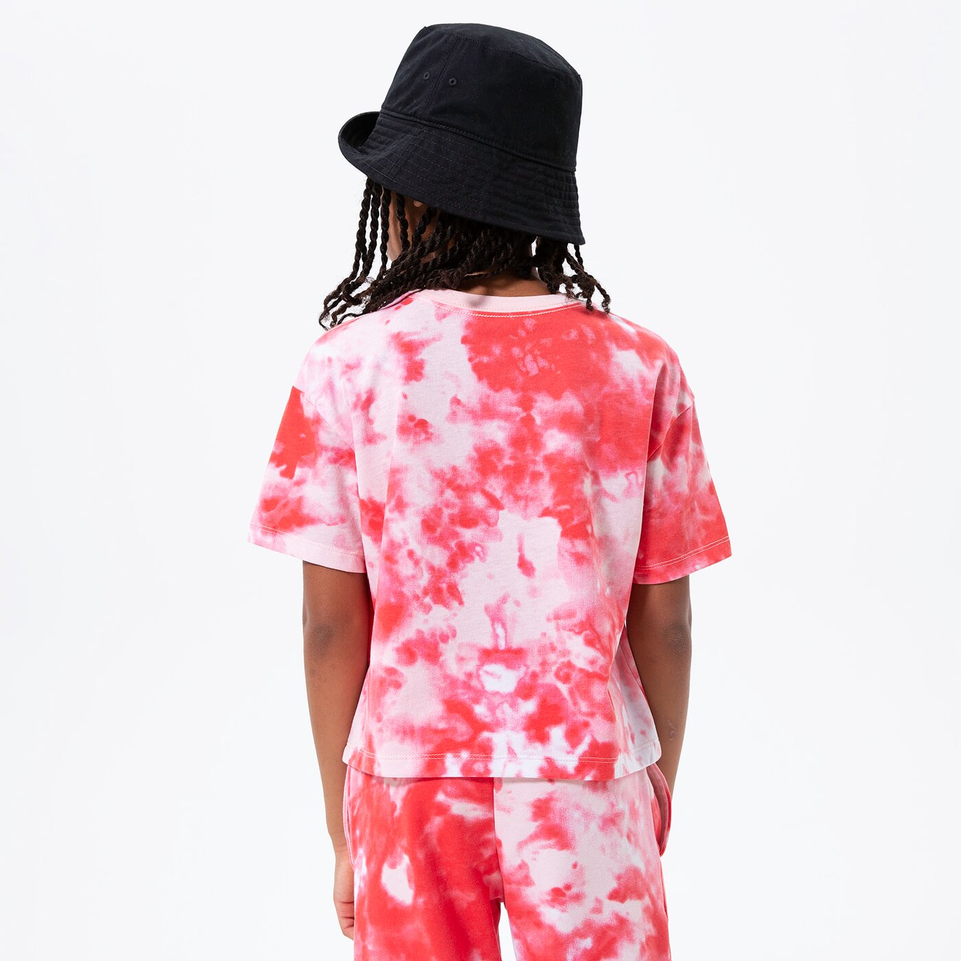 Детска тениска JORDAN ТЕНИСКА ESSENTIALS SMOKE DYE TEE GIRL 45b328-x24 цвят розов