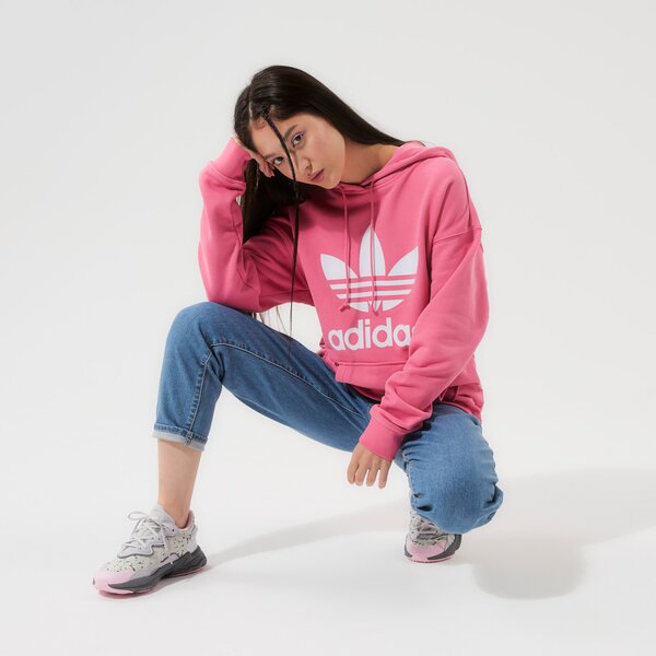 Дамски суичър ADIDAS СУИТЧЪР С КАЧУЛКА TRF HOODIE h33587 цвят розов