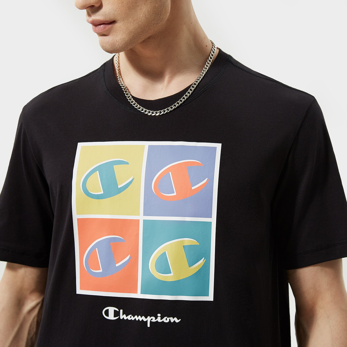 Мъжка тениска CHAMPION ТЕНИСКА CREWNECK ТЕНИСКА 217221kk003 цвят черен